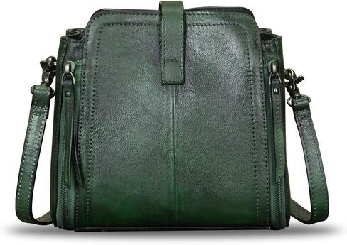 Genuine Leather Handbag for Women Vintage Handmade Satchel Crossbody Purse with Removable Top-Handle Strap in Saudi Arabia