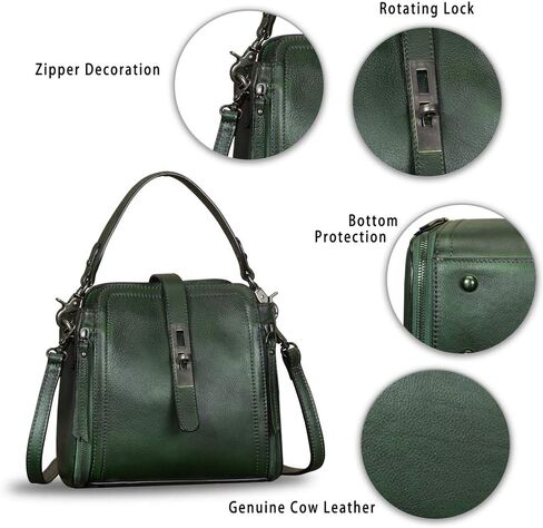 Genuine Leather Handbag for Women Vintage Handmade Satchel Crossbody Purse with Removable Top-Handle Strap in Saudi Arabia
