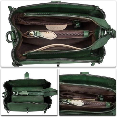 Genuine Leather Handbag for Women Vintage Handmade Satchel Crossbody Purse with Removable Top-Handle Strap in Saudi Arabia