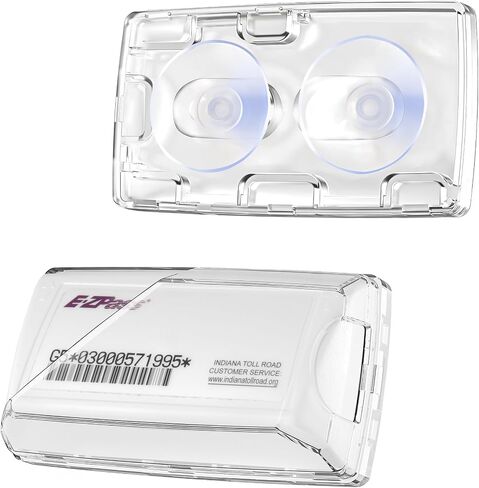 JUSTTOP EZ Pass Holder with Powerful Suction Cups for Windshield,Secure Your Toll Pass with Our EZ Pass Holder for Windshield,Only Fits EZ Pass Mini/Ipass,Clear,1 Pack in Saudi Arabia