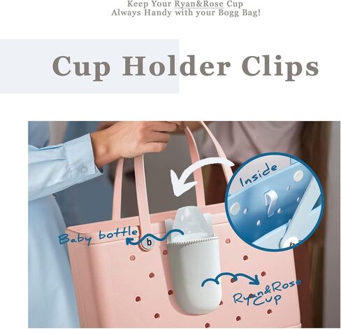 2piece Hook Holder Excaptiories لأكياس Bogg ، أدخل حامل كأس السحر Bogg Connect & تنظيم القناع الرئيسي (أبيض) in Kuwait