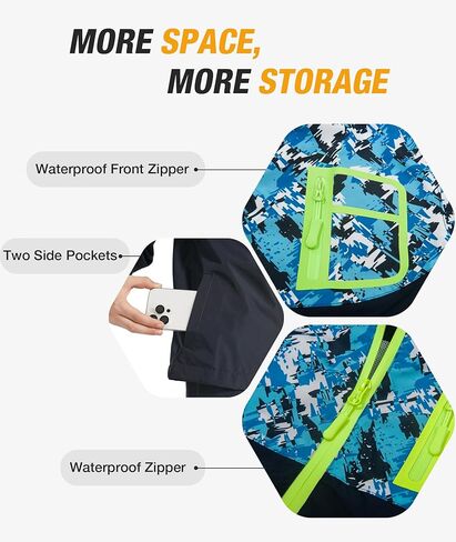 SWISSWELL Kid's Rain Jacket Youth Boys and Girls Lightweight Waterproof with Detachable Hooded Raincoat for School in Kuwait