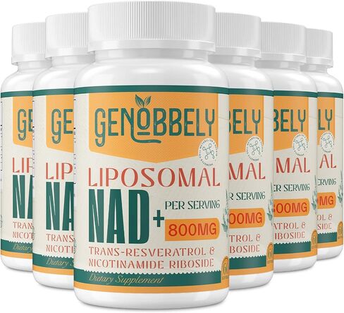 800 mg Liposomal NAD+ Supplement with Nicotinamide Riboside 200 mg, Trans-Resveratrol 100 mg - True NAD Supplement for DNA Repair, Healthy Aging, Brain Function - 60-Day Supply in Saudi Arabia