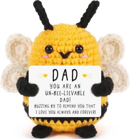 LEJIAJINW Thank You Teachers Appreciaiton Gifts for Women Men, Inspirational Cheer Up Positive Message Gift for Mom Mothers Day Grandma Mother's Day Sister Friends Crochet Bee Cute Collectible Doll in Kuwait