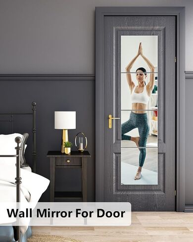 بلاط مرآة الجدار الكامل الطول ، 12 '× 12' 'x 4pcs ، مرآة الجسم الكاملة غير القابلة للكسر لساحات غرفة النوم مرآة مقاومة للتشويش مثبتة على جيم صالة الألعاب الرياضية المنزلية in Kuwait