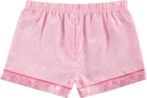 BTween Girls Satin Pajama Set 4 Pack, Short Sleeve Button-Down Sleepwear for Kids, Soft and Breathable Nightwear in Saudi Arabia