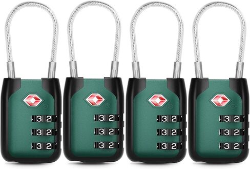 Joyway TSA Approved Luggage Lock, 3 Digit Combination Cable Lock with Alloy Body, Travel Combination Locks for Suitcases, Backpack and Golf Bag (Pink, 2Pack) in Saudi Arabia