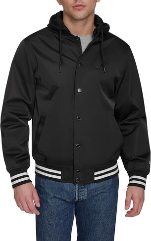 Champion Men's Lightweight Varsity Jacket with Jersey Hood in Saudi Arabia
