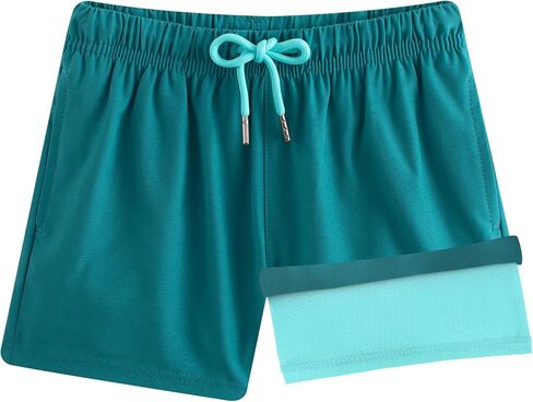 BRISIRA Boys Swim Trunks Bathing Suit Compression Boxer Brief Liner Anti-Chafe Swimsuit Swim Shorts Toddler Kids Youth Teen in Saudi Arabia