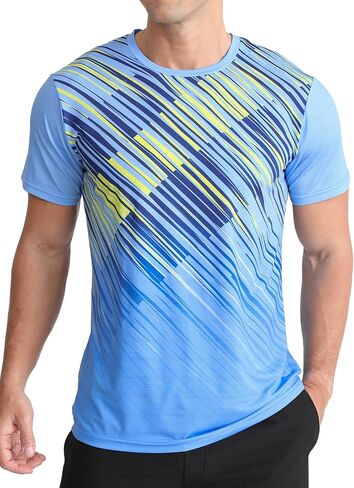 Men's Athletic T-Shirt Performance Gym Shirt Quick Dry Moisture Wicking Running Workout Short Sleeve Tops in Kuwait