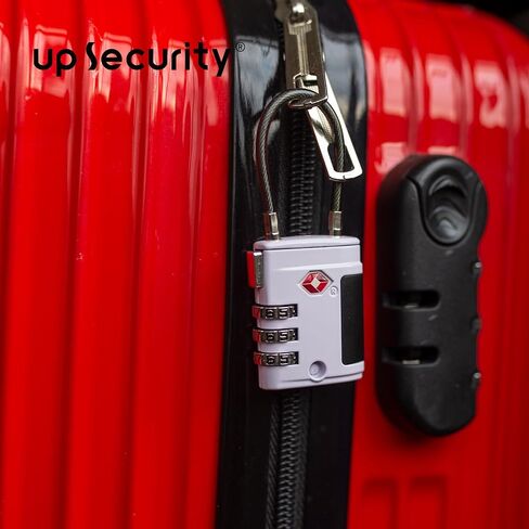 Combo TSA Locks for Luggage, Locker, Suitcase, Luggage Locks TSA Approved, Small Combination Padlock with Cable for Gym Locker, Gun Case, Backpack Bag Zipper, Storage Box, Travel Safe in Saudi Arabia