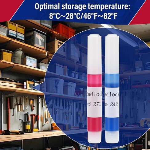 2ml *50 Pack Threadlocker Blue 242 & Red 271 ، 25 حزمة من كل ، خزانة مؤشر ترابط الأزرق والأحمر ، المتوسطة وعالية القفل Threadlocker ، مثالية للمكسرات ، البراغي ، السحابات in Saudi Arabia