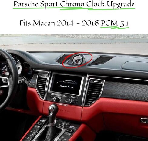 for Macan 95B Sport Chrono Stopwatch Upgrade 2.1in Smart Clock Fits PCM 3.1 2014-2016 in Saudi Arabia