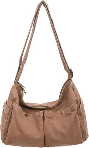 كيس Messenger Canvas لطيف Crossbody حقيبة الكتف للنساء للرجال للمدرسة هواة الجمالية مع جيوب متعددة in Kuwait