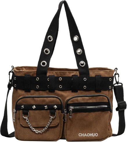 Steampunk Goth Messenger Bag, Fashion Punk Gothic Shoulder Bag in Saudi Arabia