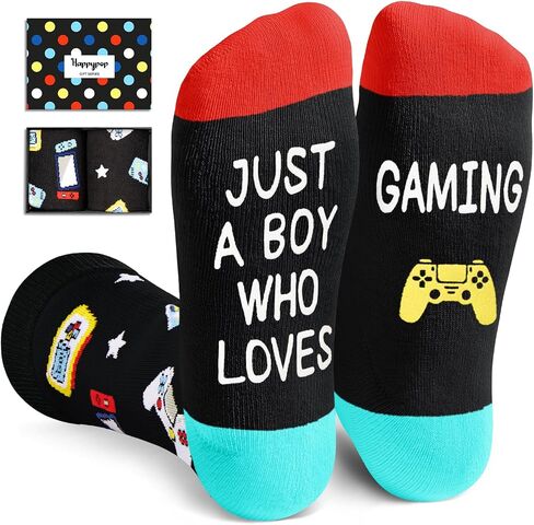 Gamer Gifts for Teens Boys - Baseball Hockey Football Basketball Gifts, Gaming Socks for Adult, Kids 4-18 Years in Saudi Arabia