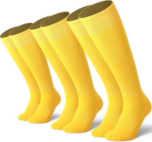 3 Pairs Baseball Softball Socks for Youth Boys Girls Kids Men and Women Soccer Football Socks in Kuwait