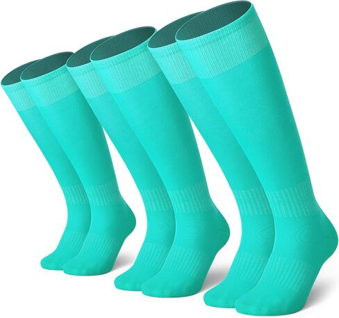 3 Pairs Baseball Softball Socks for Youth Boys Girls Kids Men and Women Soccer Football Socks in Kuwait