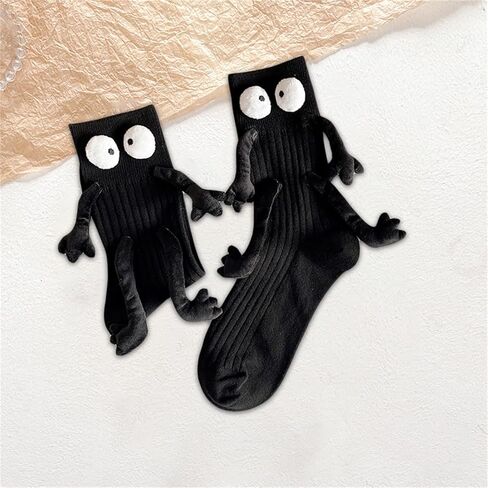 Funny Magnetic Holding Hands Feet Socks for Kids, Crazy Silly Tube Socks for Toddler Baby Girl Boy 3-13 Years in Kuwait