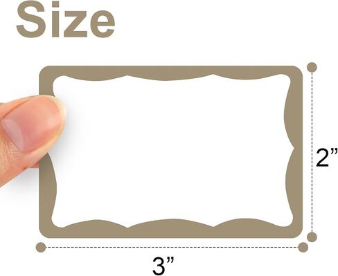Utron 405pcs علامات الاسم الذهبي ، 2.25 "x 3.5" ملصقات علامة الاسم مع الحدود الذهبية ، علامات الأسماء للمدرسة ، المنزل ، المكتب ، الحفلة ، الاجتماع in Kuwait