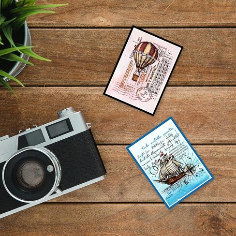 GLOBLELAND Travel Ticket Clear Stamps Travel Tags Silicone Clear Stamp Seals Magic Crow Frog Ticket Transparent Stamps for DIY Scrapbooking Cards Making Photo Album Journal in Saudi Arabia