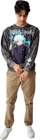 Bioworld Jujutsu Kaisen Gojo Unisex Distressed Crew Neck Sweatshirt in Saudi Arabia