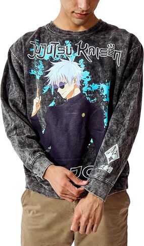 Bioworld Jujutsu Kaisen Gojo Unisex Distressed Crew Neck Sweatshirt in Saudi Arabia