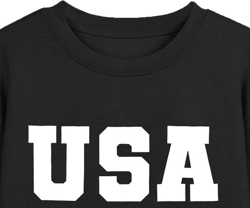 الولايات المتحدة الأمريكية للبلوزات نساء قميص العلم الأمريكي وطني Tshirt Stars Stripes Pullover 4th of July Teeps Tops in Kuwait