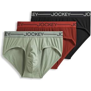 Jockey Men's Underwear Organic Cotton Stretch Brief - 3 Pack