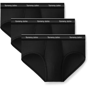 Tommy John Men's Comfort Micro Brief Underwear - 3-Pack, Brushed Microfiber for Comfort, 4-Way Stretch & Stay-Put Waistband