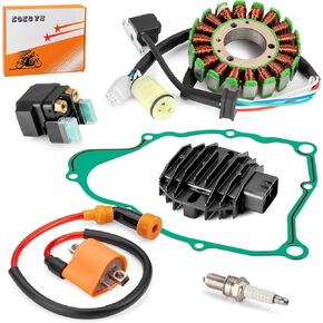 Stator & Relay & Rectifier Ignition Coil Gasket Kit for Yamaha Bear Tracker 250 2001-2004 Bruin 250 Big Bear 250 2005-2009