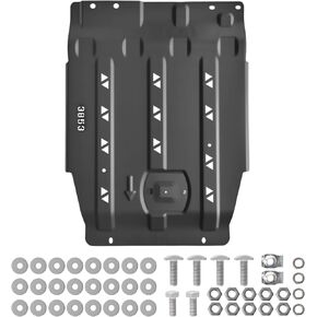 Full Skid Plate Kit Compatible with 2015-2022 Ford F150 Front Transmission Shield & Splash Guards, Steel Construction, Easy Bolt-On Installation