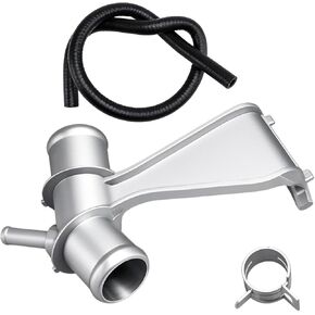 Upgraded Aluminum Engine Radiator Water Outlet Coolant Pipe Bracket Hose Set Compatible with Toyota Corolla 2009-2017 Toyota Matrix 2009-2014 Replace #: 16577-0T030, 16577-22040, 16577-22H02