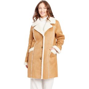 Frye Women's Edge Stitich Knee Length Coat