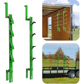 ELITEWILL 4 Place Weed Eater Racks for Open/Enclosed Trailers Trimmer Racks for Enclosed Trailer Weedeater Rack for Landscape Truck Holder Lawn Equipment Accessories w/Lock