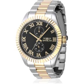 Invicta Specialty Men 43mm Stainless Steel Steel Black dial VH61 Quartz