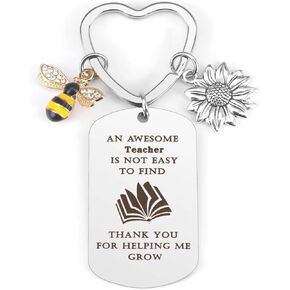 Teacher Appreciation Gifts End Of Year Graduation Thank You Back To School Retirement Easter Mothers Day Halloween Thanksgiving Birthday Christmas Valentine Gifts Ideas Keychain for Women Men Teacher