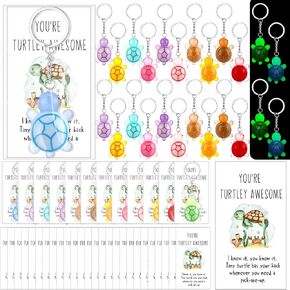 End of School Years Gifts Bulk Positive Turtle Keychains Sets Turtley Awesome Employee Appreciation Gifts