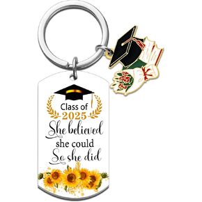 2025 Graduation Gifts for Her Callege Graduation Gifts for Women Class of 2025 Keychain High School Graduate Gift for Her Masters Degree University Senior Student Grad Gift for Her