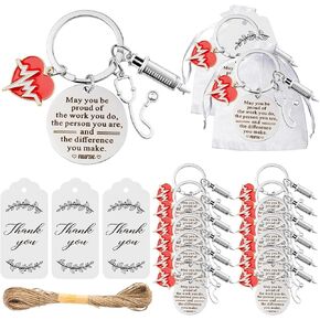72Pcs Gifts Nurse Keychain Nurse Week Gifts Appreciation Party Decorations or Souvenirs - Great Deals of the Day for Bulk Nurse Gifts, Party Favors, Graduating Gifts for Nursing School!