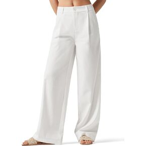 Willit Women's Linen Pants Wide Leg Work Dress Pants Casual Slacks Business Pants with Pockets 29" 31"