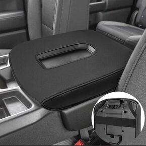 تغطية وحدة التحكم المركزية لعام 2019-2025 تشيفي سيلفرادو و GMC Sierra 1500 2500 3500 HD ، 40/20/40 مقعد القفز ، واقي RET في فينيل جلود ، ومكافحة الخدش ، والأسود