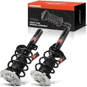 A-Premium Front Square وزوج جانبي الراكب (2) مجموعة كاملة من STRUT و COIL Spring متوافق مع BMW F25 Series X3 2011-2017 ، F26 Series X4 2015-2018