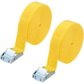 PATIKIL 1" x 18ft Lashing Strap with Buckles, 2 Pcs Cam Buckle Tie Down Straps Adjustable Heavy Duty Secure Cinch Straps Up to 551 lbs for Cargo Kayak Bicycles, Blue