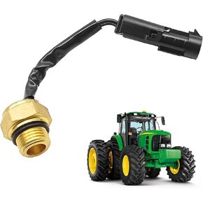 Coolant Temperature Sensor Switch Compatible with John Deere 5000 6000 7000 Series Tractor for Skid Steer Combine Backhoe Loader Replace # RE503242