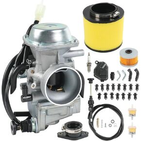 استبدال المكربن ​​لـ Honda TRX350 Rancher 350 2000-2006 TRX400 Foreman 1997-2004 ، تشمل مرشح الزيت ، مرشح الهواء ، كابل الخنق