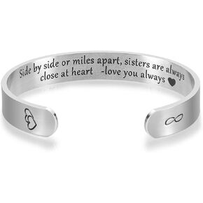 iJuqi Sister Gift Bracelet Cuff from Sisters Christmas Birthday Gifts for Sister