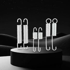 6 Pcs Motorcycle Kickstand Springs Set Universal Side Stand Springs Replacement for Dirt Pit Bike Mini Bike Electric Scooter 105mm 103mm 83mm