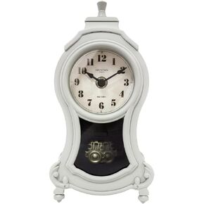 10 "× 5" Cogsworth Mantel Clock مع البندول ، ديكور الجدار على طراز Famrhouse الحديثة ، Desk & Shelf Clock ، ديكور الطاولة ، اللون البرونزي العتيق