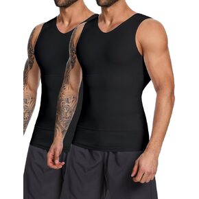 ملكة جمال مولي 2 حزمة Gynomastica البطن تحت الحدود القميص ضغوط العنق للرجال تنحيف قمم الخزانات in Kuwait